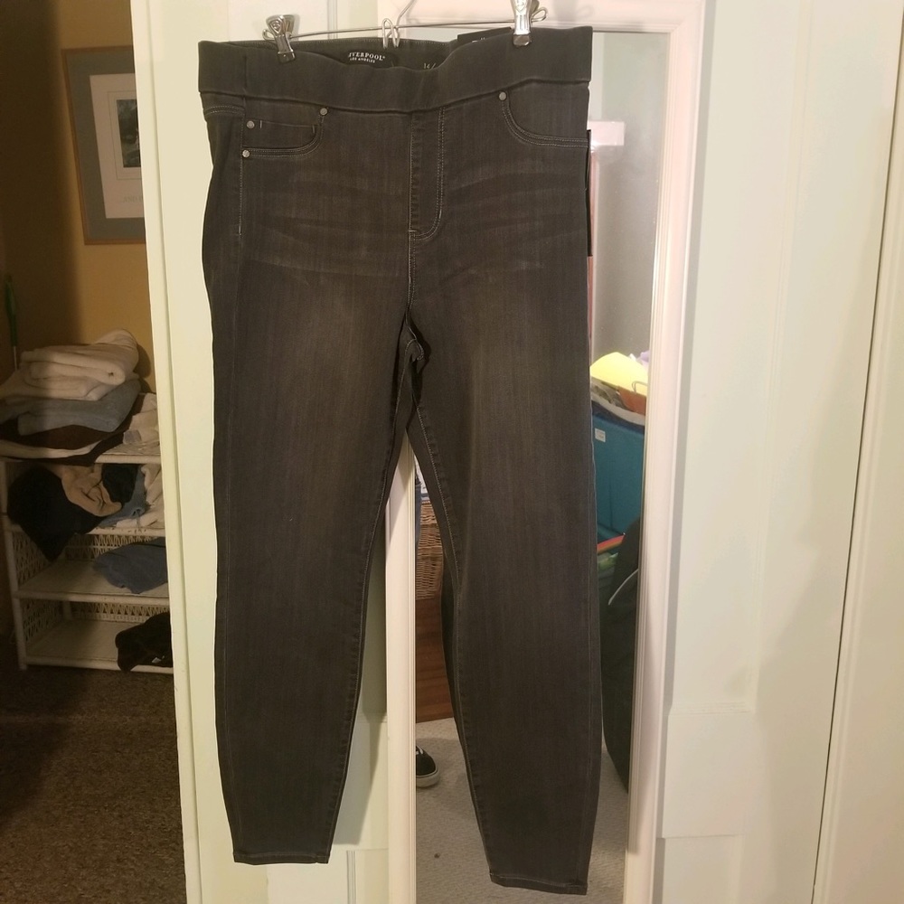 Liverpool Los Angles, NWT, Elizabeth Super Skinny Jean, Dark grey, 14/32